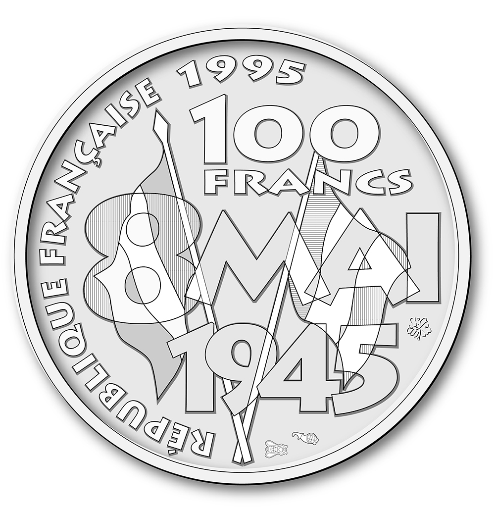 100 francs "8 mai 1945" revers