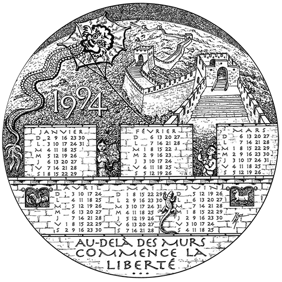 Projet de médaille-calendrier 1994